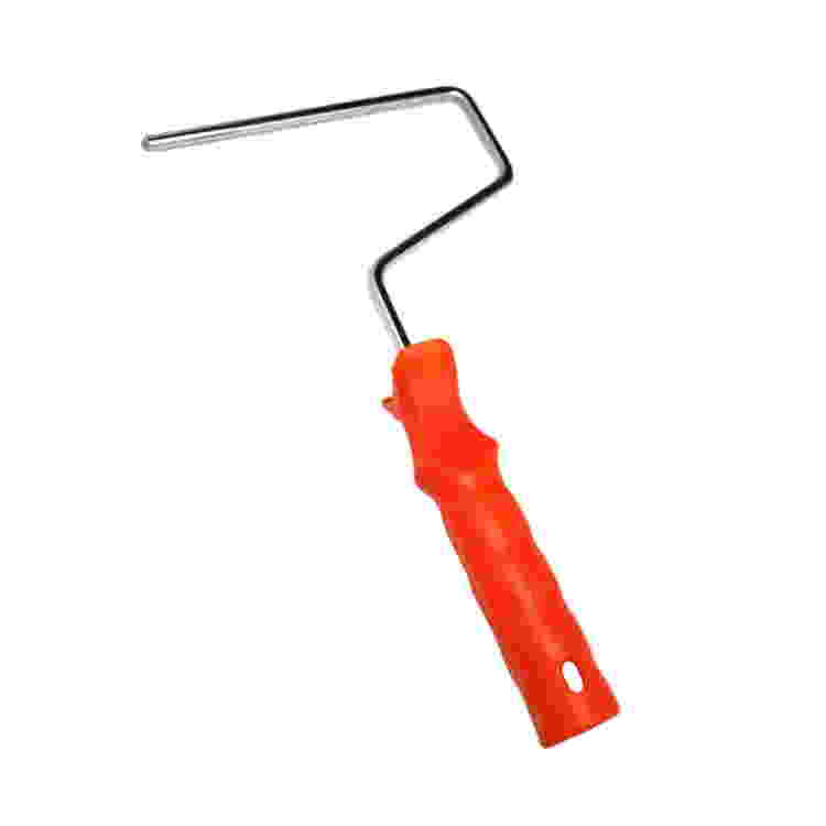 Slitstark Billigaste Stick Roller Ram Ekonomisk EU-typ Single Rod Paint Roller Ramar med orange PP-handtag