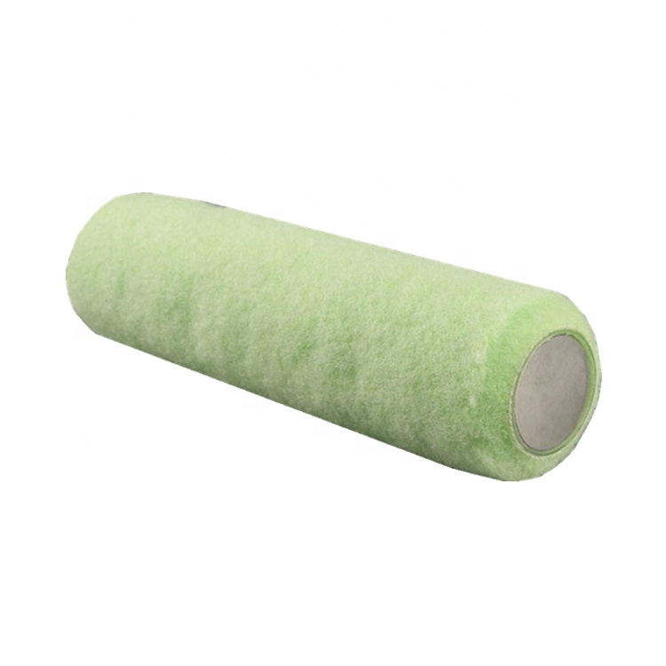 Industriella målningsverktyg Pure Green Polyester Paint Roller Cover Nap Pris Upprepa användning Roller Refill